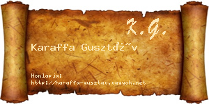 Karaffa Gusztáv névjegykártya