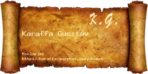 Karaffa Gusztáv névjegykártya
